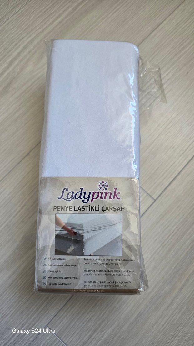 Çift Kişilik Beyaz Penye Lastikli Çarşaf - Görsel 2