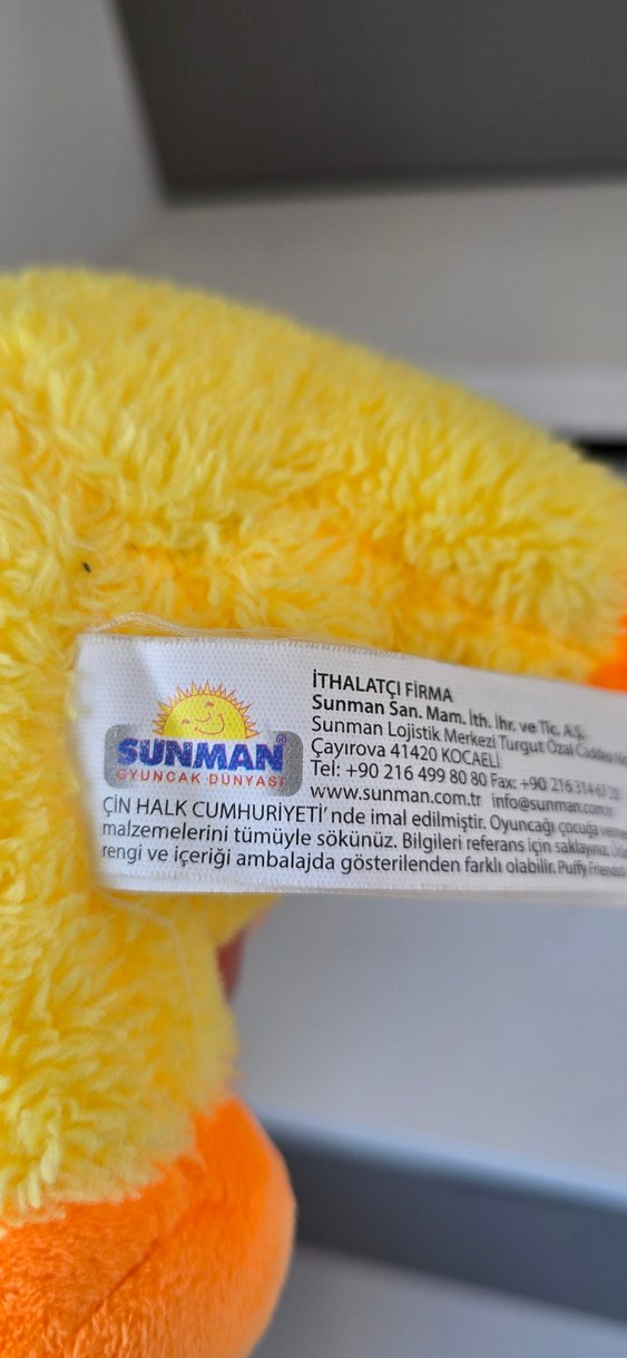 Sunman Sarı Peluş Ördek Oyuncak - Görsel 3