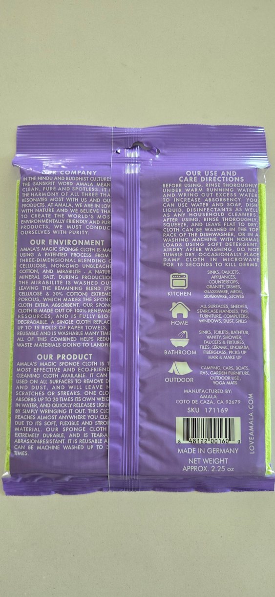 AMALA Sihirli Sünger Bez 1×3 Adet - Görsel 2