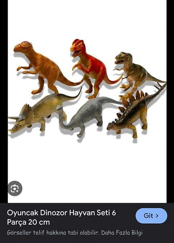 Beden Renkli Dinozor Aksiyon Figürleri Seti