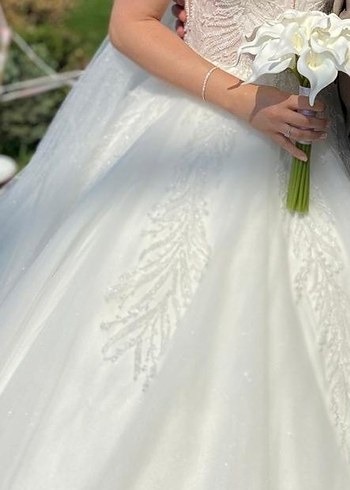 Modern Klasik V Yaka A Kesim Gelinlik Simirna Moda evinden