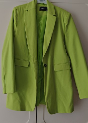 Uzun Sarı Kadın Blazer