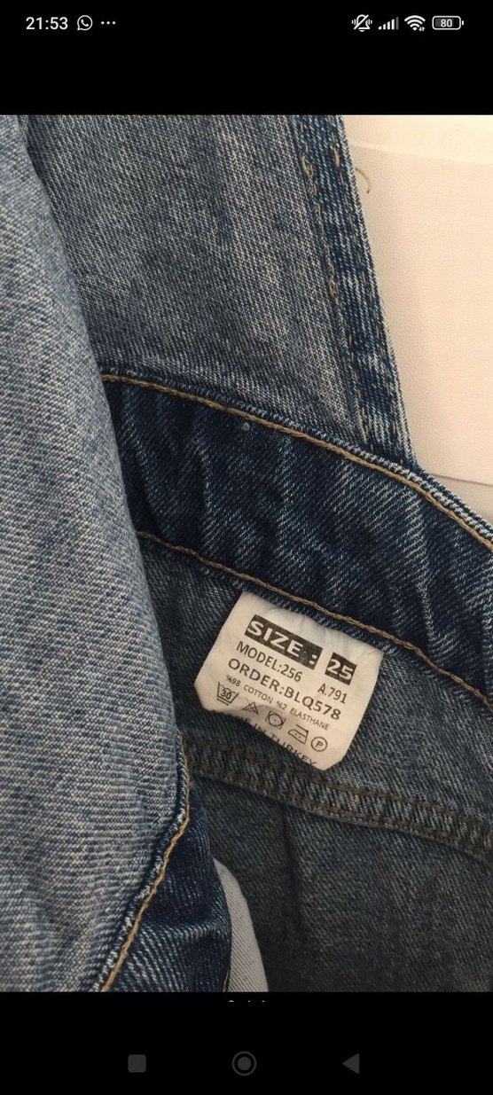 Kadın Mavi Denim Askılı Salopet - Görsel 3