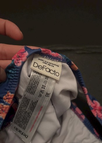 Çiçek Desenli Kız Çocuk Mayo - Görsel 3