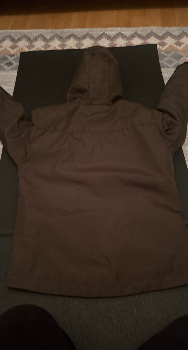 Kapüşonlu Kahverengi Fermuarlı Erkek Ceket - Görsel 2