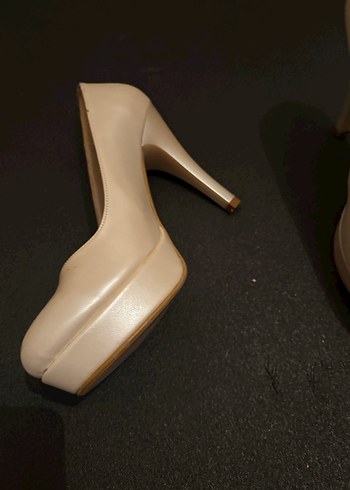 Bej Kadın Stiletto Topuklu Ayakkabı - Görsel 3