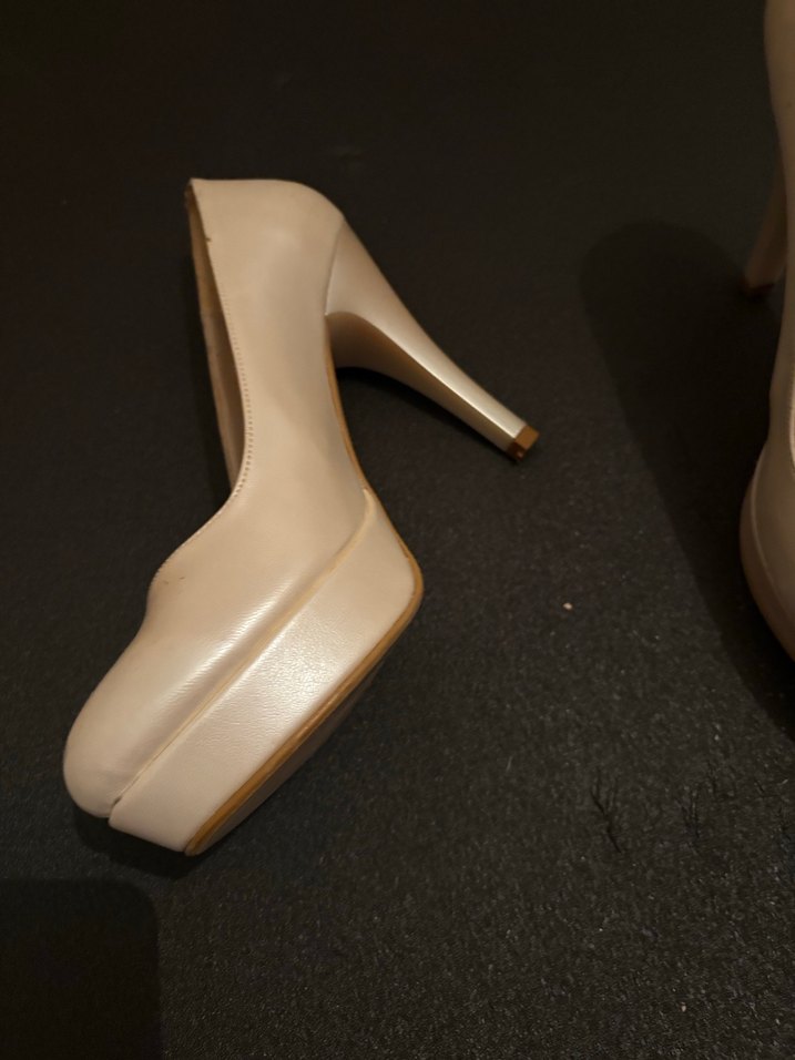 Bej Kadın Stiletto Topuklu Ayakkabı - Görsel 3