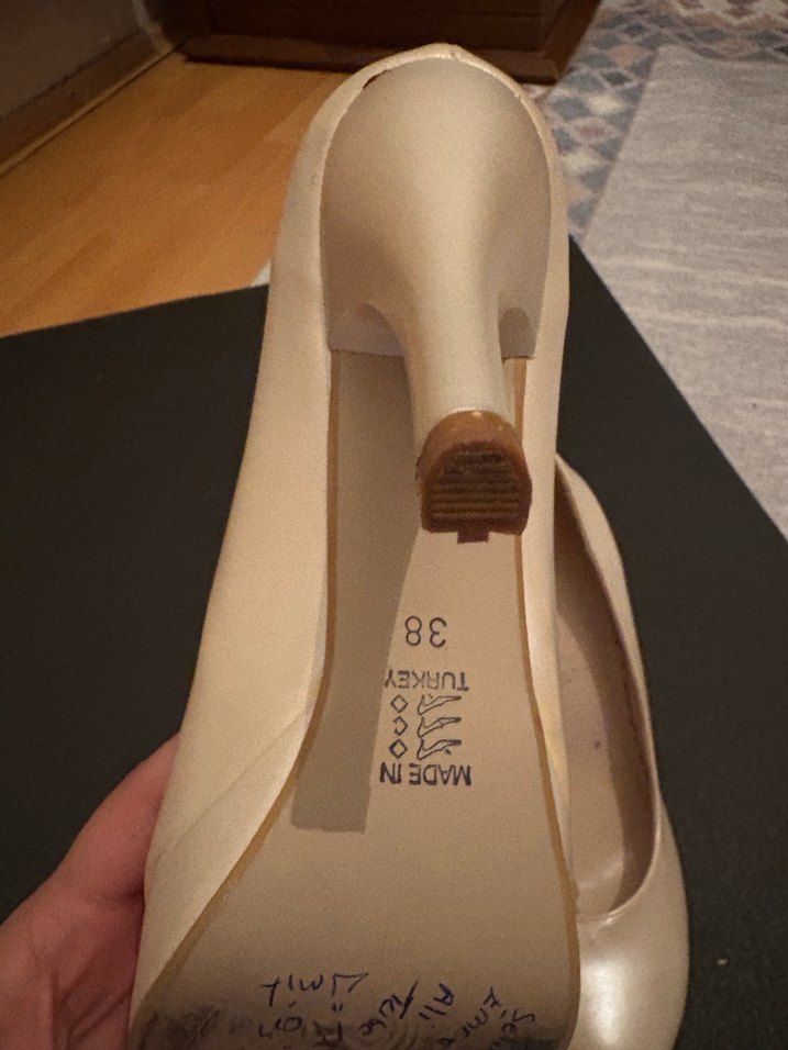 Bej Kadın Stiletto Topuklu Ayakkabı - Görsel 4