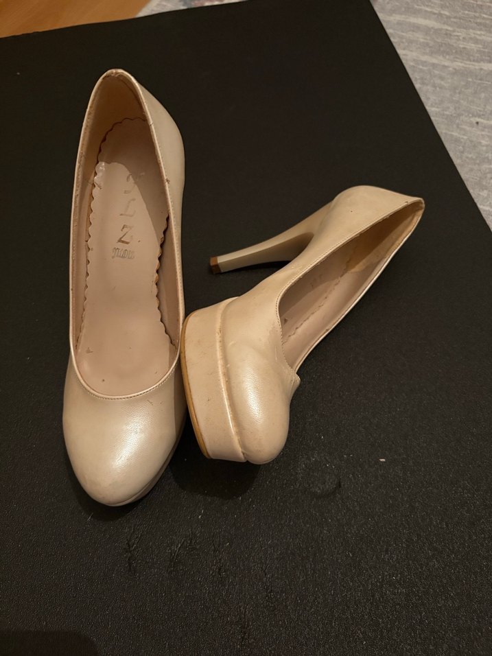 Bej Kadın Stiletto Topuklu Ayakkabı - Görsel 2