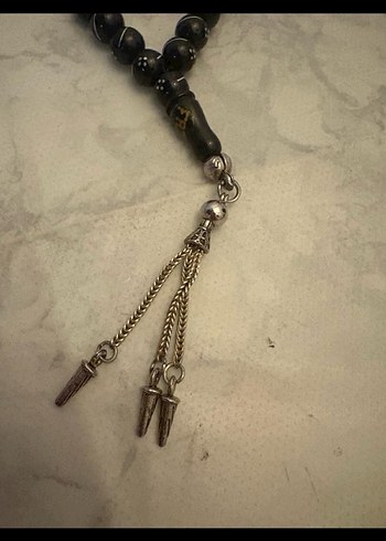 Siyah Minimalist Erkek Tesbih Erzurum Oltu taşi ismeözel(Fatih) - Görsel 2