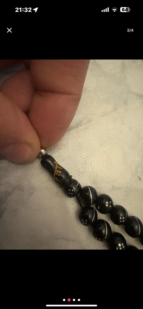 Siyah Minimalist Erkek Tesbih Erzurum Oltu taşi ismeözel(Fatih) - Görsel 4