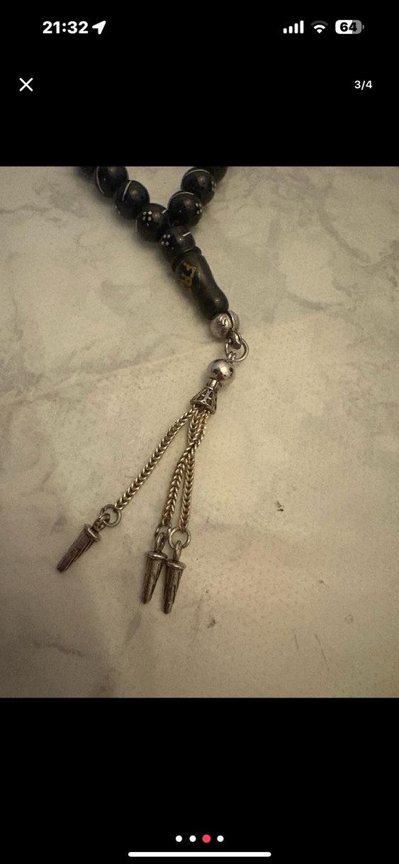 Siyah Minimalist Erkek Tesbih Erzurum Oltu taşi ismeözel(Fatih) - Görsel 2