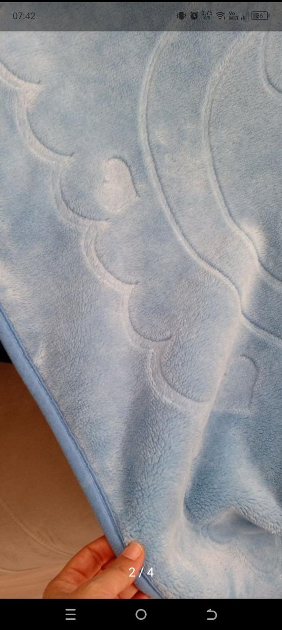 Nakışlı Mavi Bebek Battaniyesi - Görsel 2