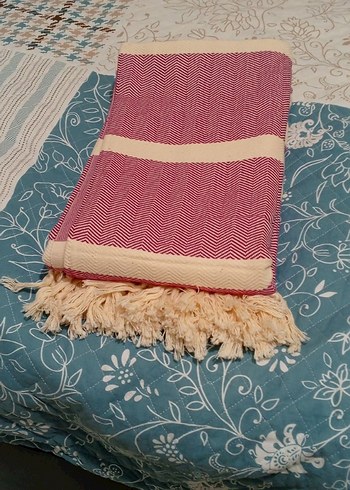 Pembe Çizgili Yatak Örtüsü - Görsel 5