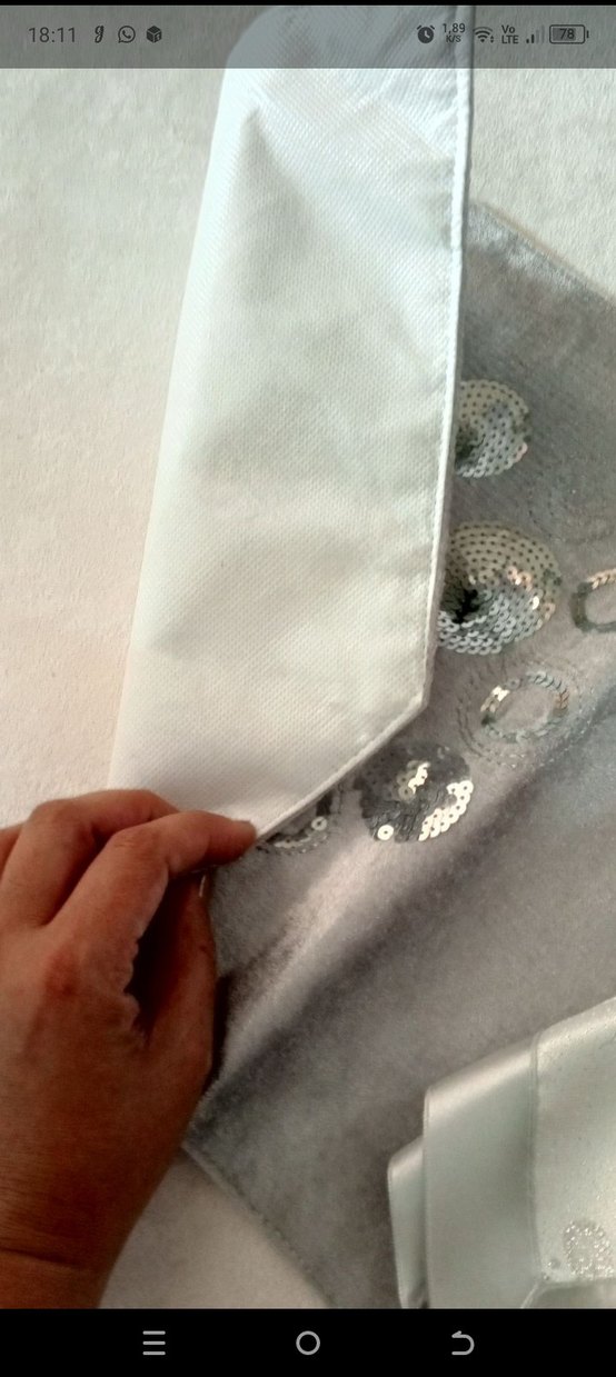 Boncuk Detaylı Gri masa ranner ve peçete seti - Görsel 4