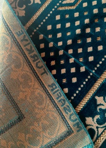 Nakışlı Turkuaz Geleneksel çocuk seccadesi - Görsel 3