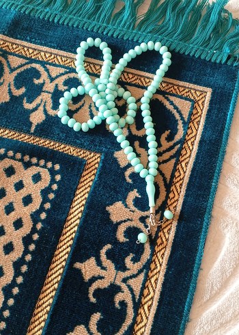 Nakışlı Turkuaz Geleneksel çocuk seccadesi - Görsel 2