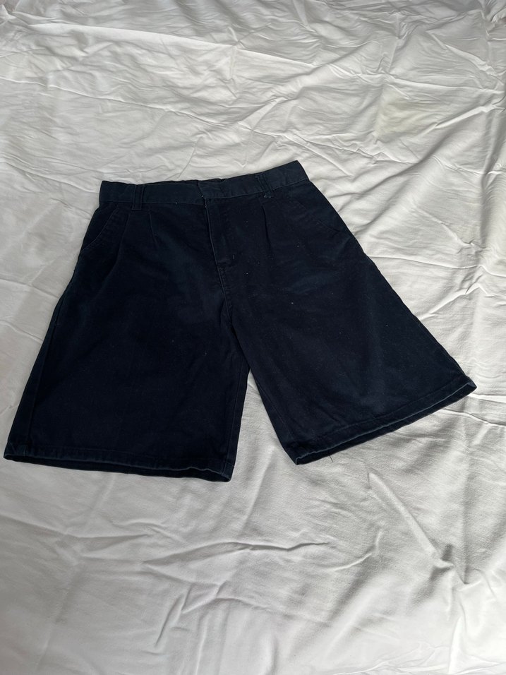 Lacivert Pamuklu Rahat Kesim Şort - Görsel 2