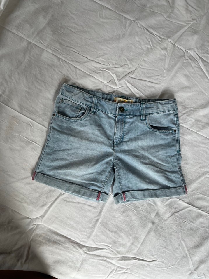 Mavi Denim Mini Şort - Görsel 2