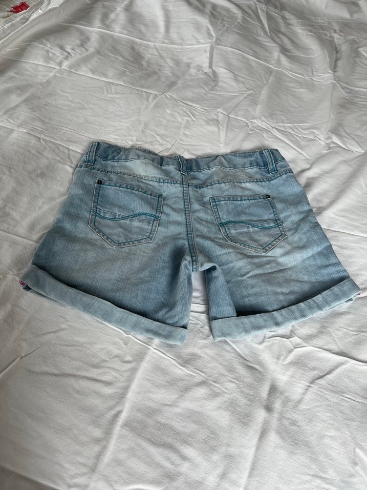 Mavi Denim Mini Şort - Görsel 4