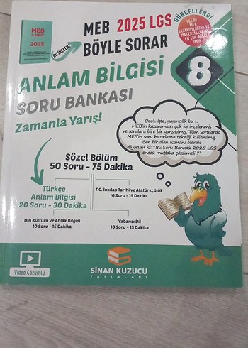 MEB 2025 LGS Anlam Bilgisi Soru Bankası 8. Sınıf