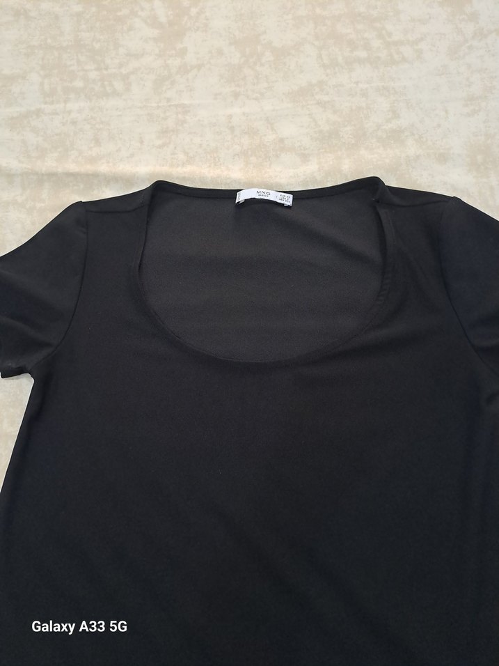 Kadın Siyah Basic Kısa Kollu Elbise - Görsel 3