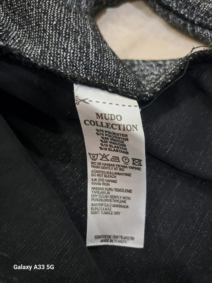 Gri Siyah Zebra Desenli Triko kazak - Görsel 4