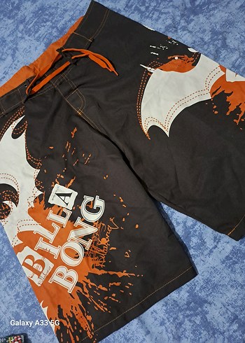 Baskılı Kahverengi Rahat Erkek Mayo Şortu - Görsel 2