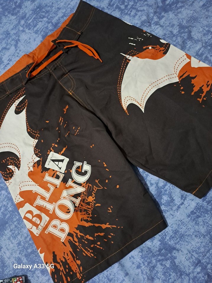 Baskılı Kahverengi Rahat Erkek Mayo Şortu - Görsel 2