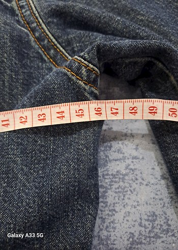 s Beden lacivert Renk Düğmeli Lacivert Kadın Denim Ceket
