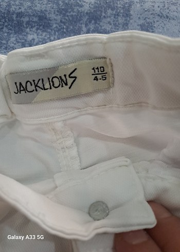 4 Yaş Beden Erkek Beyaz Regular Fit Denim Pantolon