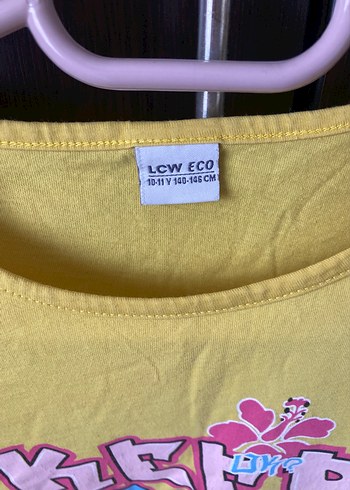 LC Waikiki Sarı Kız Çocuk Baskılı Tişört