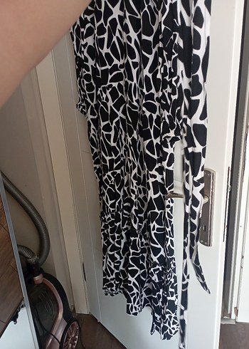 Zebra Desenli Uzun Hamile Eteği Zincir Detaylı