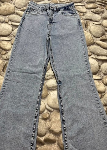 Likralı İspanyol paça jean - Görsel 3