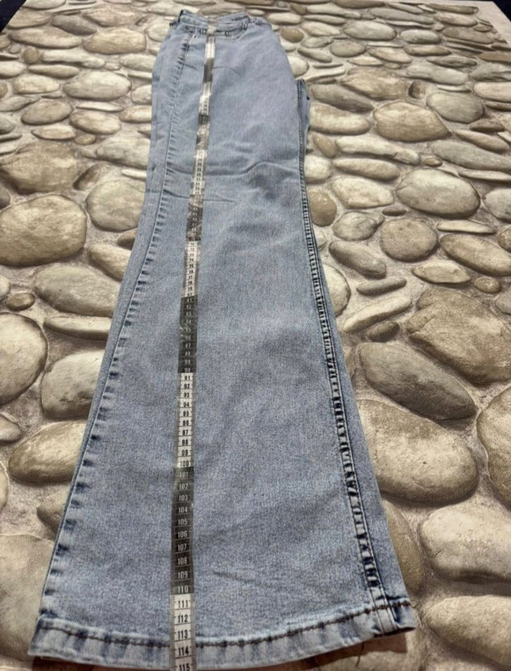 Likralı İspanyol paça jean - Görsel 4