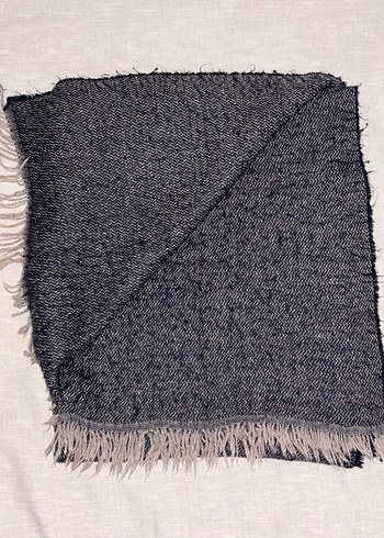 Gri Örgü Kadın Şal - Görsel 4