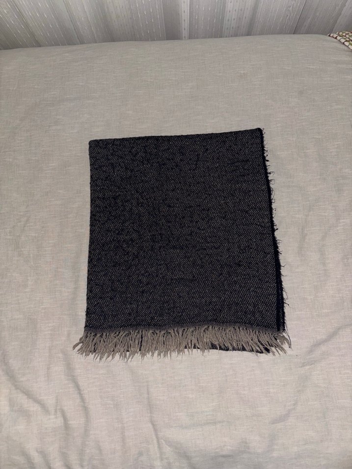 Gri Örgü Kadın Şal - Görsel 3