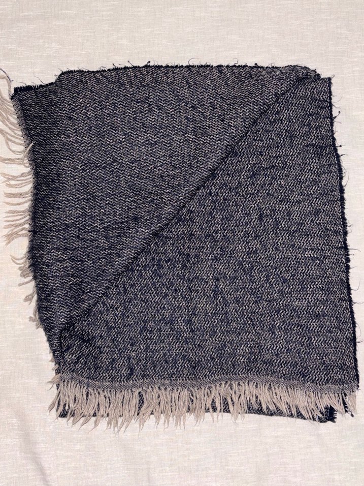 Gri Örgü Kadın Şal - Görsel 4