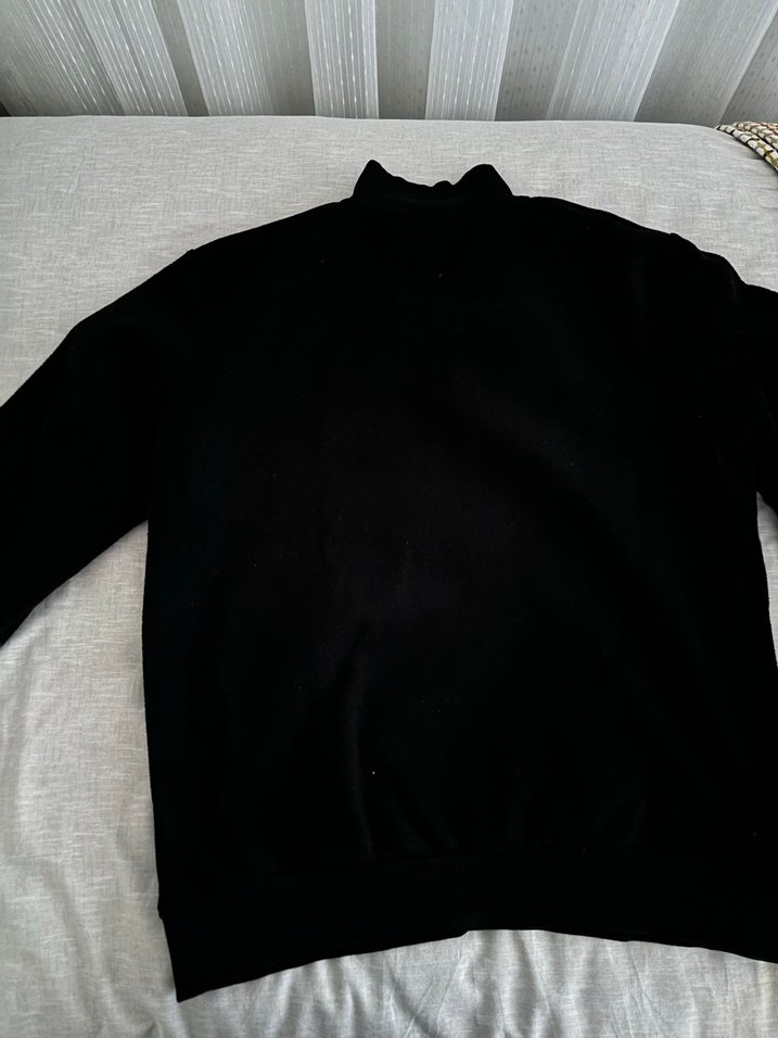 Erkek Siyah Fermuarlı Yüksek Yakalı Sweatshirt - Görsel 4