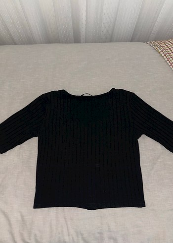 Düğmeli Siyah Kadın Hırka - Görsel 2