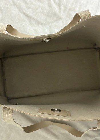 Bej Deri Kadın El Çantası - Görsel 6