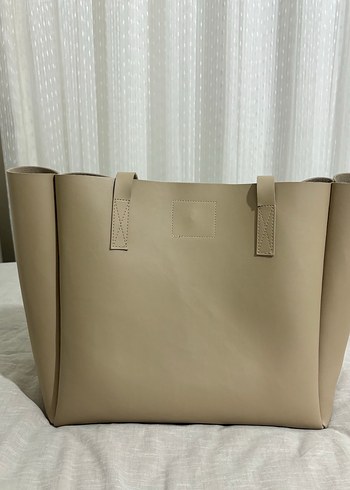 Bej Deri Kadın El Çantası - Görsel 3