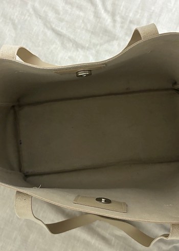 Bej Deri Kadın El Çantası - Görsel 7