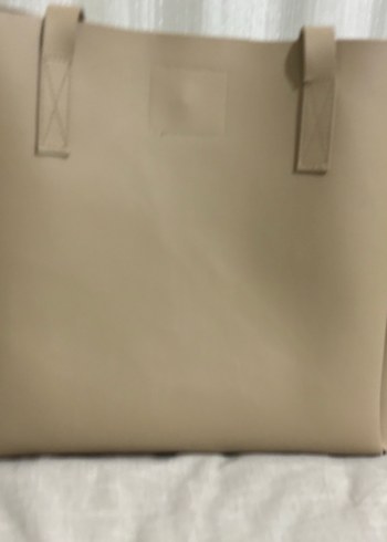 Bej Deri Kadın El Çantası - Görsel 2