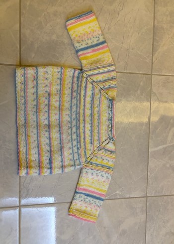 Kız Çocuk Bohem Çok Renkli Örgü Hırka - Görsel 4