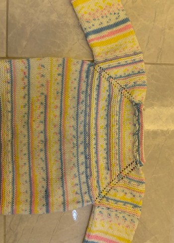 Kız Çocuk Bohem Çok Renkli Örgü Hırka - Görsel 5