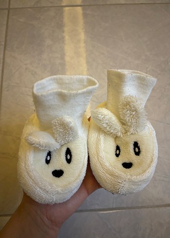 Nakışlı Beyaz Kız-Erkek Çocuk Ev Patiği - Görsel 4