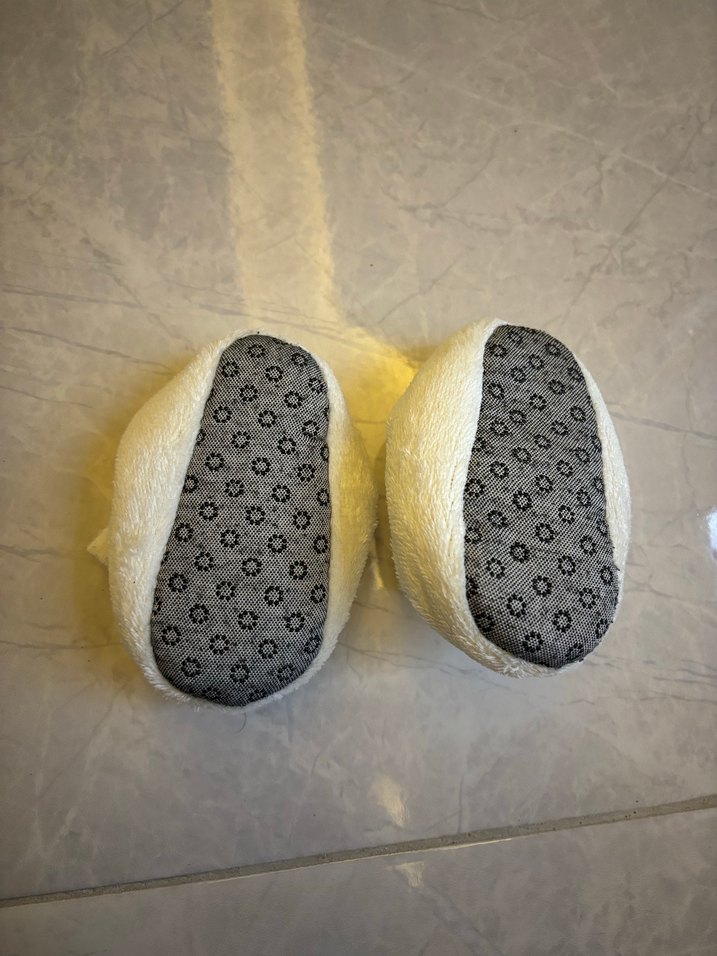 Nakışlı Beyaz Kız-Erkek Çocuk Ev Patiği - Görsel 3