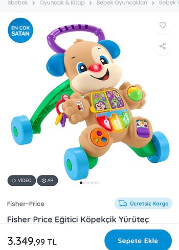Fisher Price Renkli Bebek Yürüyüş Oyuncağı - Görsel 3