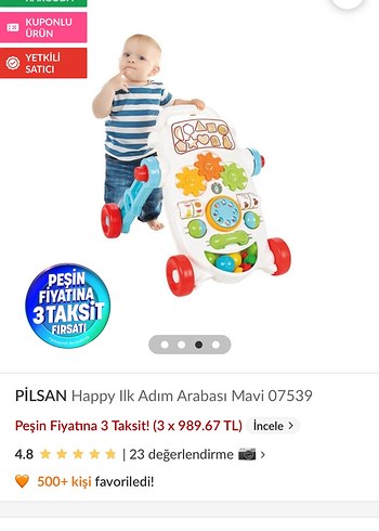 PİLSAN Renkli Bebek Yürüteci ve Aktivite Merkezi - Görsel 8